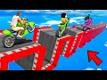 SHINCHAN AND FRANKLIN TRIED THE IMPOSSIBLE GAP ZIGZAG ROAD PARKOUR CHALLENGE GTA 5
