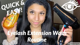 Quick and easy eyelash extension wash routine
