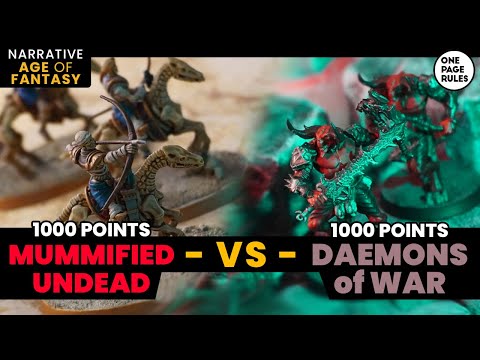 Lord Zari'ki's Betrayal - Narrative [AGE OF FANTASY] Battle Report - Mummified Undead VS War Daemons