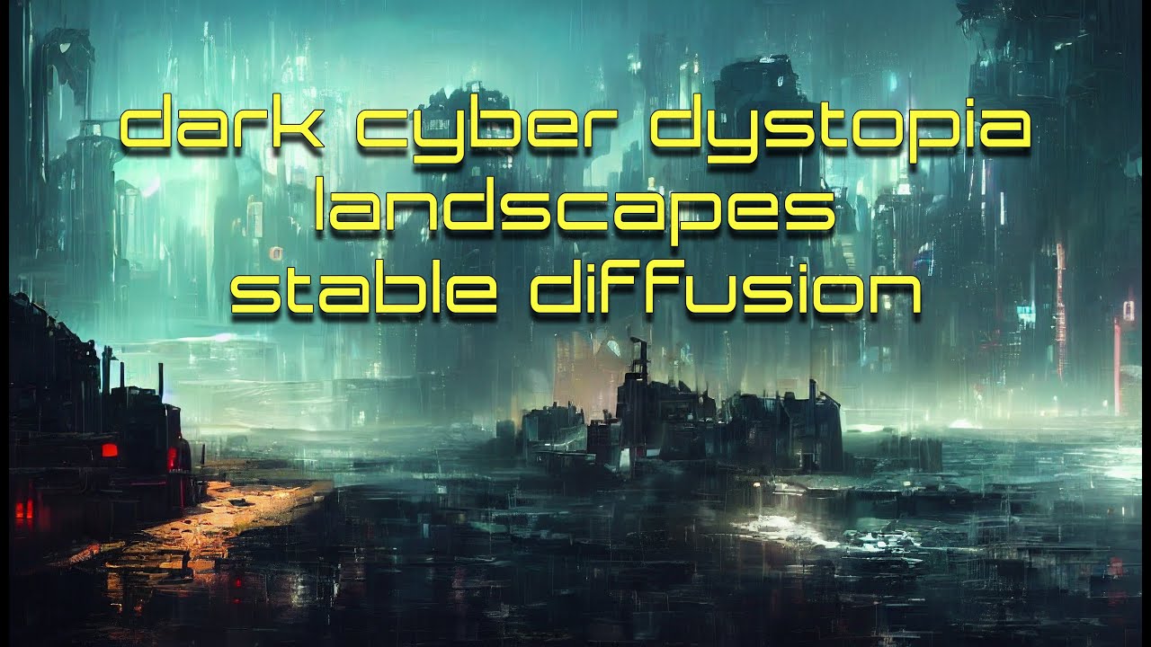 Dark Cyber Dystopia Landscapes | Stable Diffusion