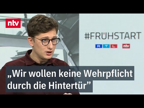„Wir wollen keine Wehrpflicht durch die Hintertür”: Juso-Chef im ntv Frühstart