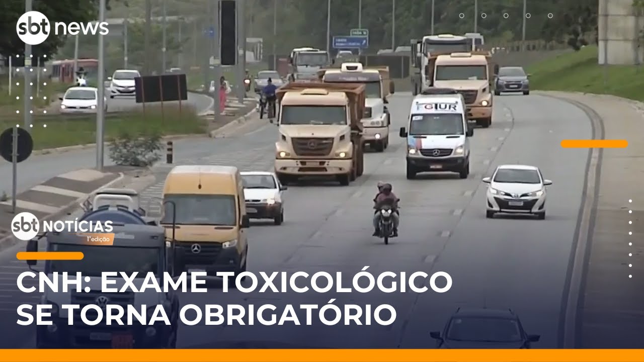 CNH: toxicológico para tirar a 1ª habilitação pode virar regra | #SBTNotícias 1ª Edição (31/05/25)