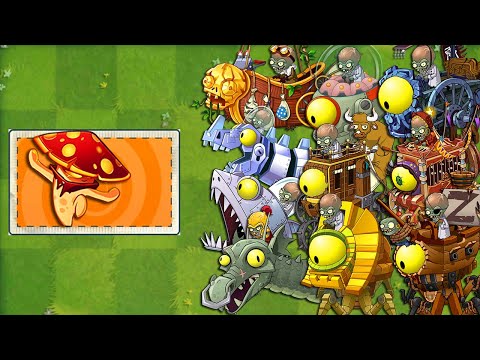 Plants vs Zombies 2 NEW Plant - Nightcap Plant Power-Up vs All Final Boss Fight!