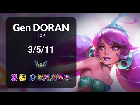 Gen Doran Gwen vs K'Sante TOP - KR CHALLENGER Patch 13.13
