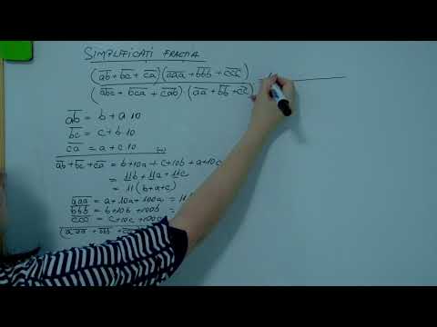 Simplificare fractie cu numere scrise in baza zece