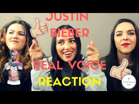Justin Bieber | REAL VOICE (WITHOUT AUTO-TUNE) | REACTION | THE MIXED DAMSELS
