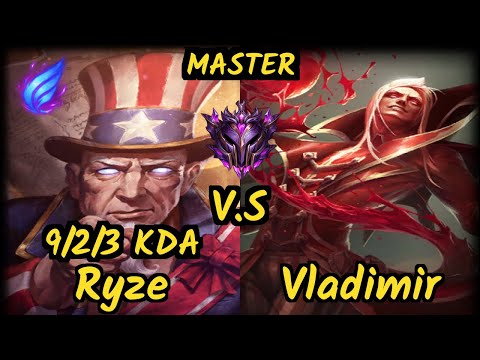 PCT Dawidsonek (RYZE) vs VLADIMIR - 9/2/3 KDA MID GAMEPLAY - EUW Ranked MASTER