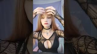 Hot Tiktok Thot in Tight Black Shirt
