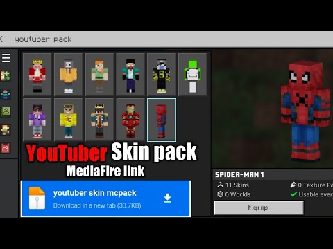 Hitech Boy - How to Download Minecraft youtuber Skin Pack in Hindi