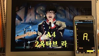 Ha Hyun Woo Vocal Range checked by Tuner