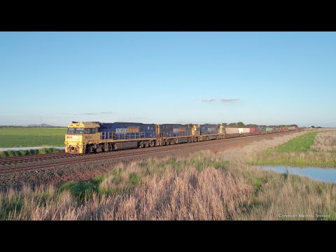 1MP2 Pacific National Freight Train With Containers & Steel Wagons (9/10/2022) - PoathTV Railways
