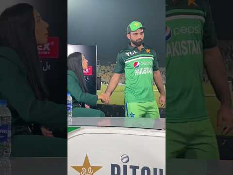 Meetup with Fakhar zaman after recording breaking 1️⃣8️⃣0️⃣* Runs against #newzealand #pitchside