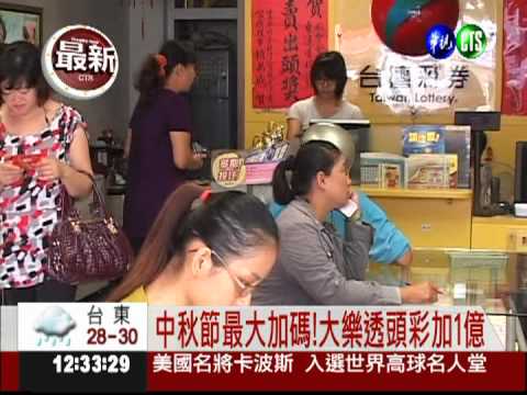 中秋節加碼! 台彩祭4.1億大紅包