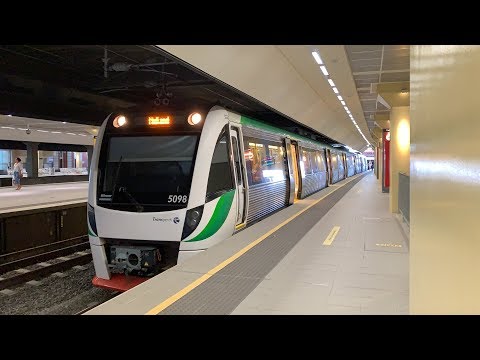 Transperth B series set 98 departing Perth for Midland