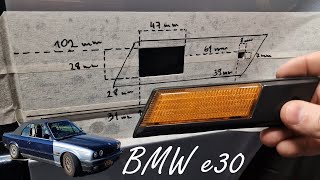 Correct BMW E30 Front Fender Indicator Cutout Dimensions