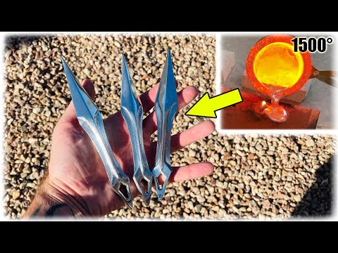 Casting Sub-Zero's Throwing Knives | Scrap Aluminum Melt - Garbage To Greatness