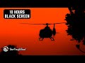 Night HELICOPTER Flight Sound | Interior HELICOPTER Ambience - 10 Hours White Noise Black Screen