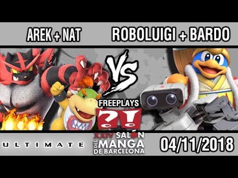 [FICOMIC 2018]El Bardo (King Dedede) + Robo~Luigi (R.O.B.) vs Arek (Incineroar) + naT (Bowser Jr.)