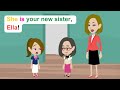 Ella Has A New Sister Comedy Animated Story Ella English