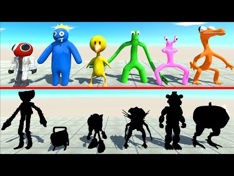 Team Rainbow Friends VS Random Team - Animal Revolt Battle Simulator