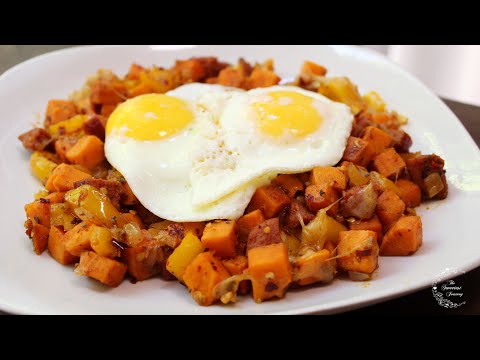 Sweet Potato & Sausage Hash Recipe | Easy Breakfast Recipes | The Sweetest Journey