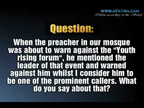Shaykh al-Fawzân about Salmân al-´Awdah and the "Youth rising forum"