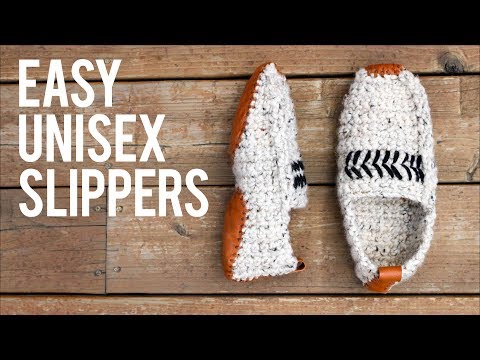 Easy Crochet Men's/Women's Slippers - Free Pattern!