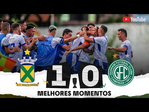 Gols e lances de Santo André x Guarani