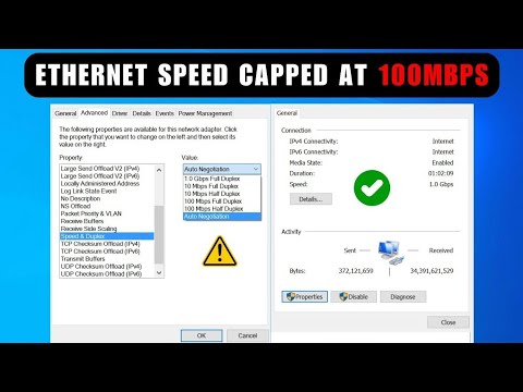How to fix Ethernet capped at 100 mbps On windows 11