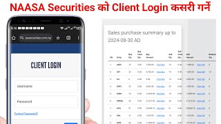 How to NAASA Securities Client Login//NAASA Securities Client Login//Client Login