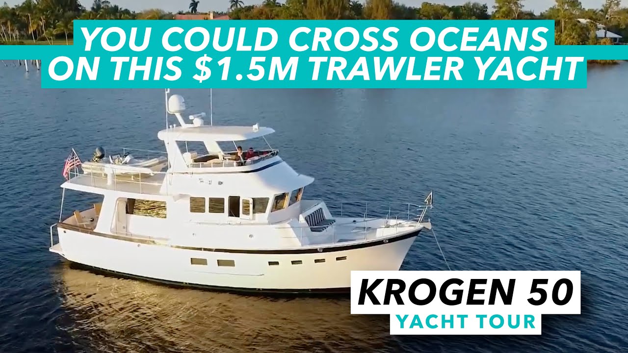 You could cross oceans on this $1.5m trawler yacht | Kadey-Krogen 50 tour