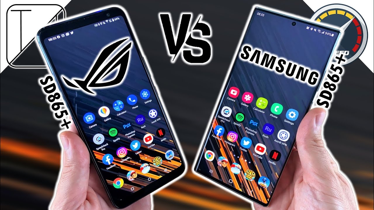 Asus ROG Phone 3 vs Galaxy Note 20 Ultra Speed Test
