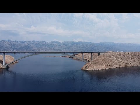 Paški most Pag Bridge Croatia by Dji mini 2