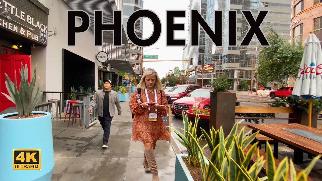Immersive street-level walking tour through Phoenix Downtown, United States, showcasing authentic urban landscapes, local architecture, and the vibrant atmosphere of the city's neighborhoods
