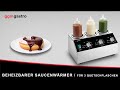 Countertop Heated Sauce Warmer for 2 Squeeze Bottles – Stainless steel - 2×1 L - 40–90°C - 400 W