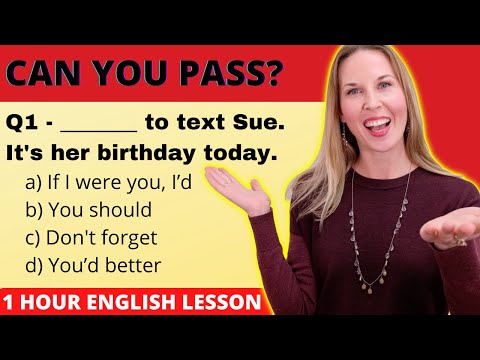 1 HOUR ENGLISH LESSON - TEST Your English Vocabulary | Advanced Grammar TESTS