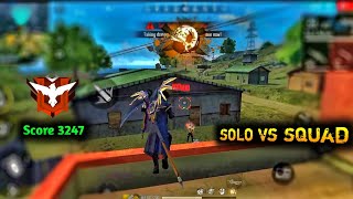 rank solo vs squad 3247 Score op game play #freefire #garenafreefire