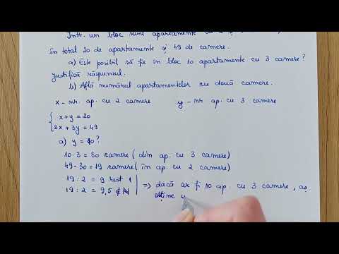 Problema cu apartamente și camere - clasa a 7-a și Evaluare Națională