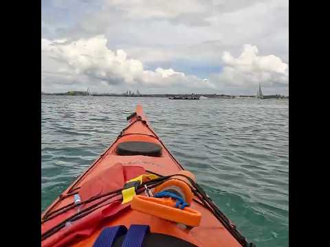 Paddling by Rangitoto island #kayak #seakayaking #kayaker #newzealand