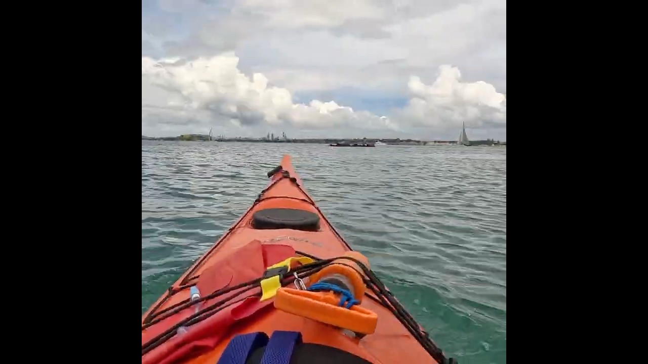 Paddling by Rangitoto island #kayak #seakayaking #kayaker #newzealand