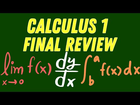 Calculus 1 Final Review - Full Crash Course + Practice Test