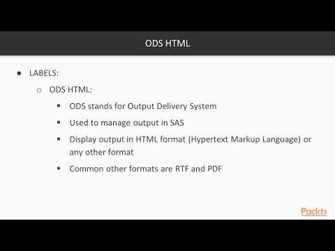 SAS Programming in 7 Steps Use Label ODS HTML Title to Enhance the Output in SAS | packtpub com