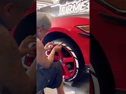 Best tire lettering 💪🏻🔥🫡 #goneviral #tirelettering #izzyandlooney #automobile #viral #funny