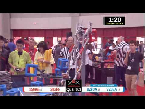 2015 VRC Arts Q101 - 1509E 383N vs 8290A 7258A - 46 to 47 - VEX Worlds 2015 - Arts Division