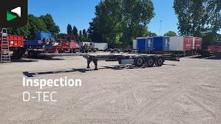 D-Tec VCC-01 NL-Trailer Liftachse Multi'45ft TUV 09/25 containerchassi semitrailer till salu - Bild 4 | Autoline SE D-Tec VCC-01 NL-Trailer Liftachse Multi'45ft TUV 09/25 containerchassi semitrailer | Bild 4 - Autoline