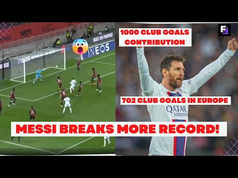 Lionel Messi Record Breaking Goal againts OGC Nice - Messi Assisted Sergio Ramos Goal