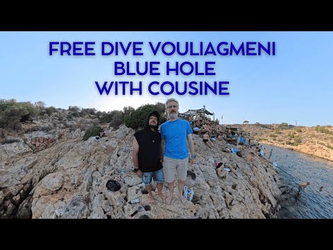 Kuzen ile Blue Hole (Vouliagmeni) Dalış 4K