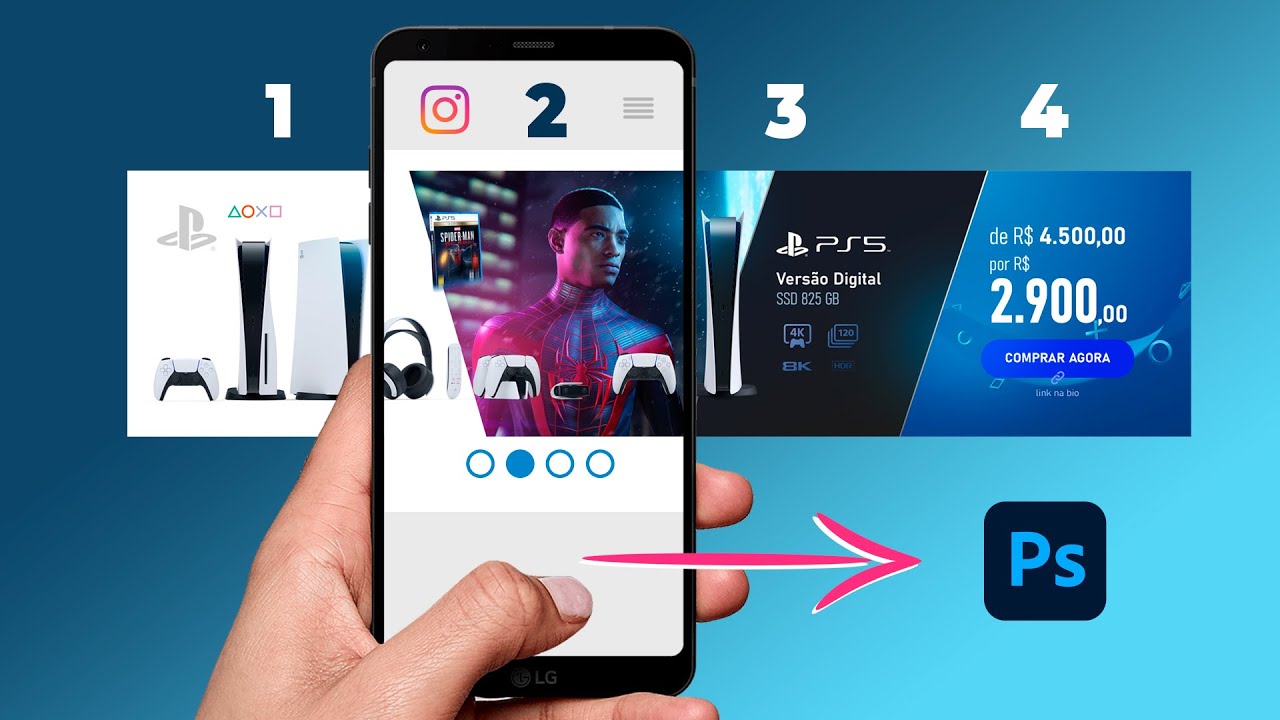 Como criar um Post Carrossel no Photoshop (Instagram e Facebook)