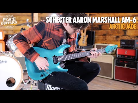 Schecter Aaron Marshall AM-6 Electric Guitar - Arctic Jade Gloss Finish image 13