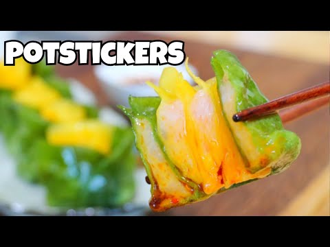 Shrimp Potsticker Recipe | Folded into Beautiful Rose Shapes!